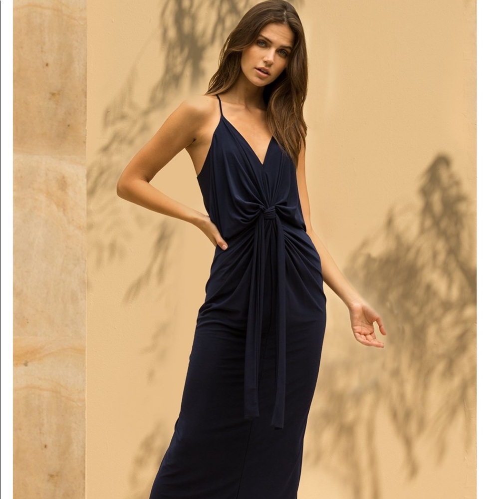 Misa Los Angeles domino maxi dress $202